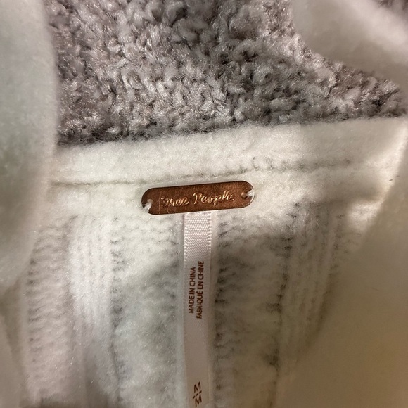 Free People Off White Cable Knit Sweater Crop Knit Bra Bralette – Size M - Picture 6 of 8